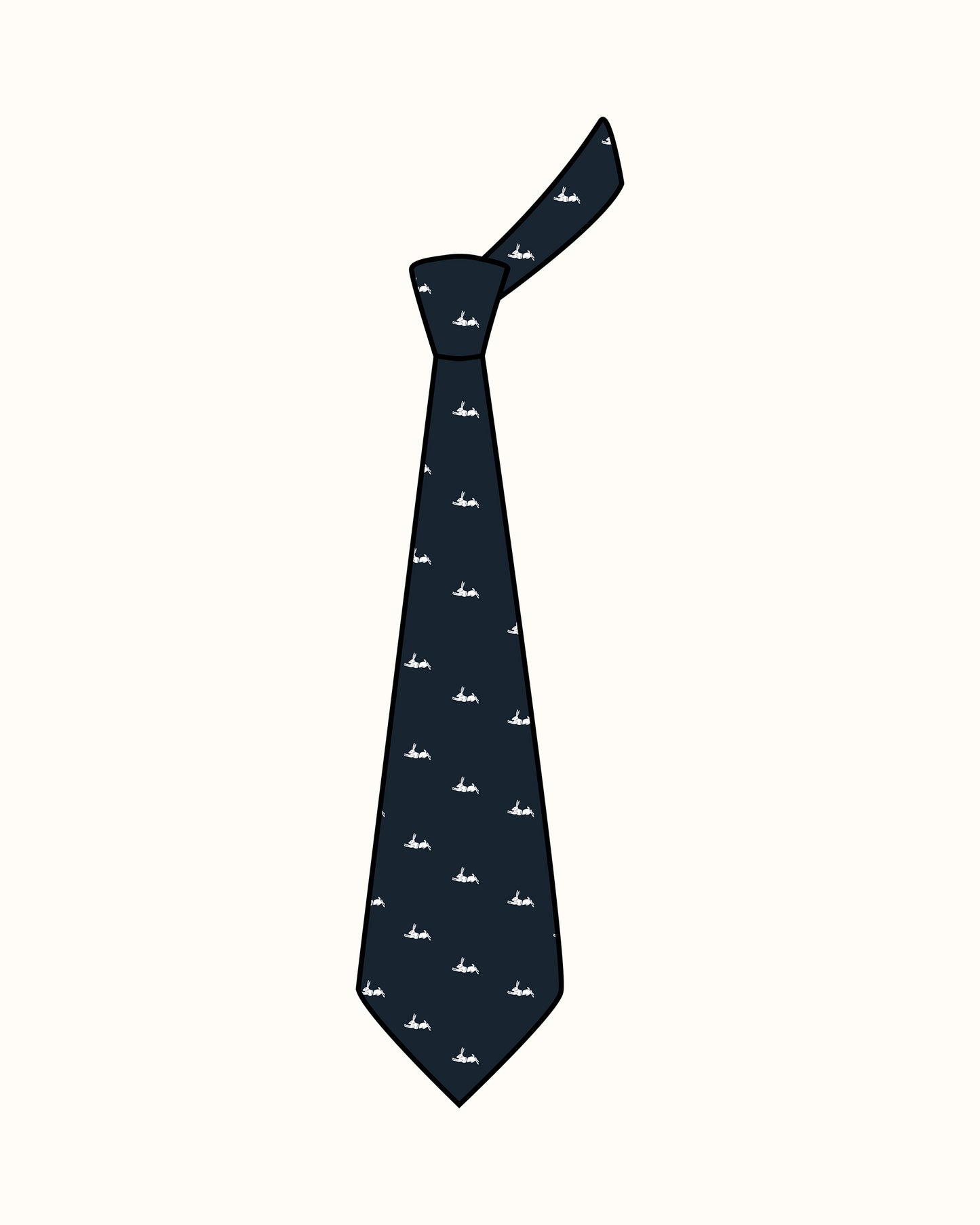 "Splitting Hares" Silk Club Tie